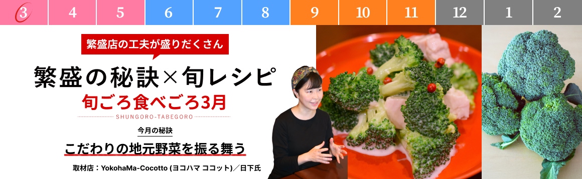 3月「こだわりの地元野菜を振る舞う  」【販促カレンダー】